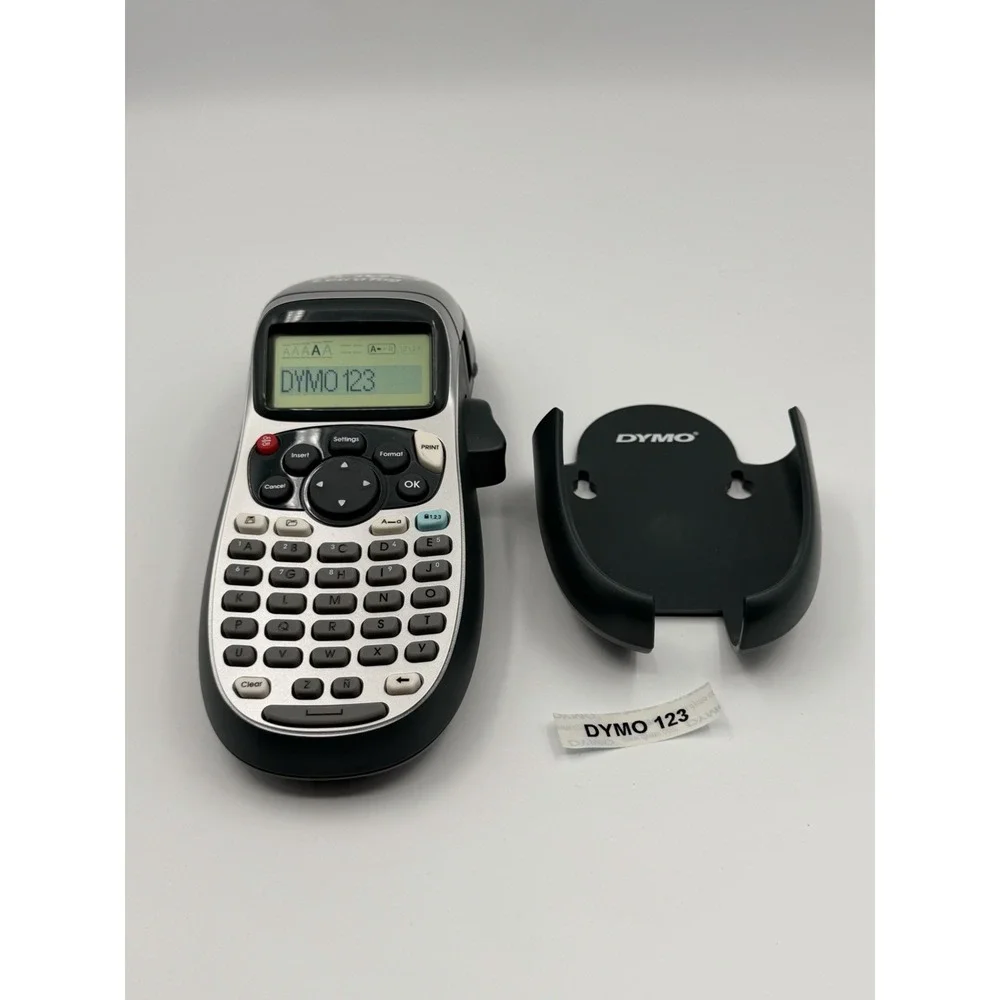Dymo LetraTag LT-100H Label Maker Thermal Printer + Magnetic Cradle Partial Tape